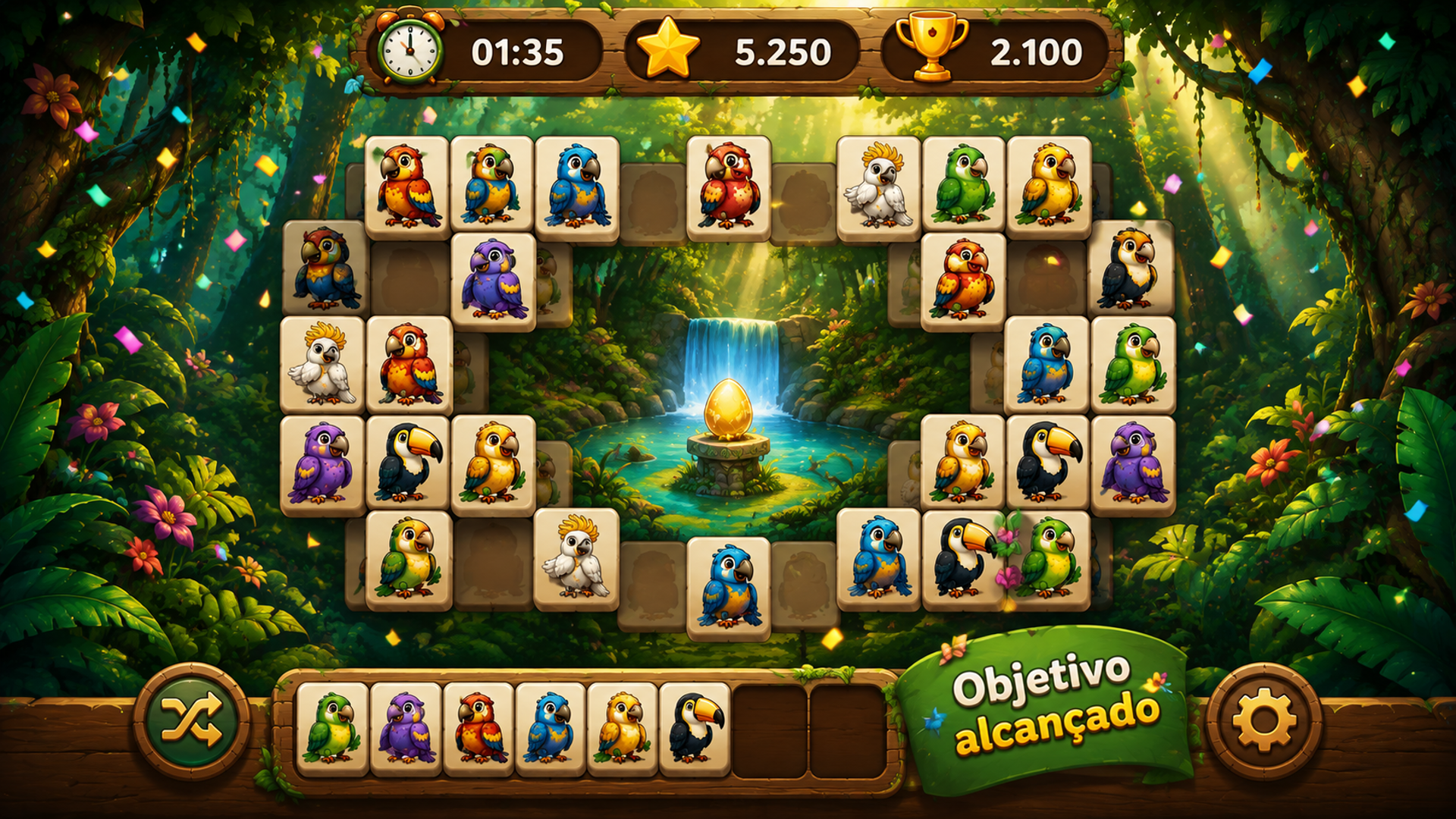 Captura de tela 3 de Bird Tile Trio — Match-3