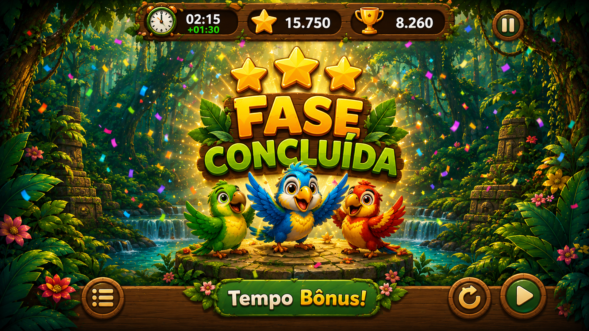 Captura de tela 5 de Bird Tile Trio — Match-3