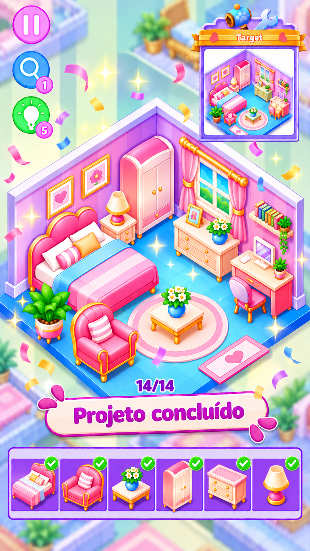 Captura de tela 5 de Decorate House: Design Game