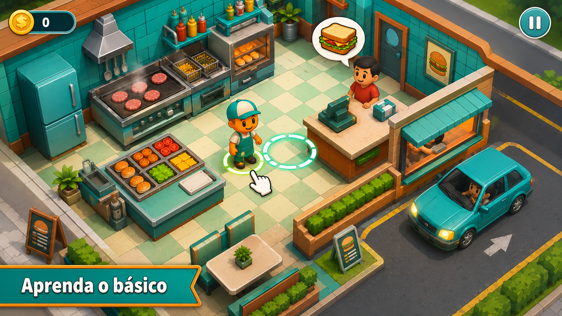 Captura de tela 1 de Drive-Thru Restaurant Tycoon