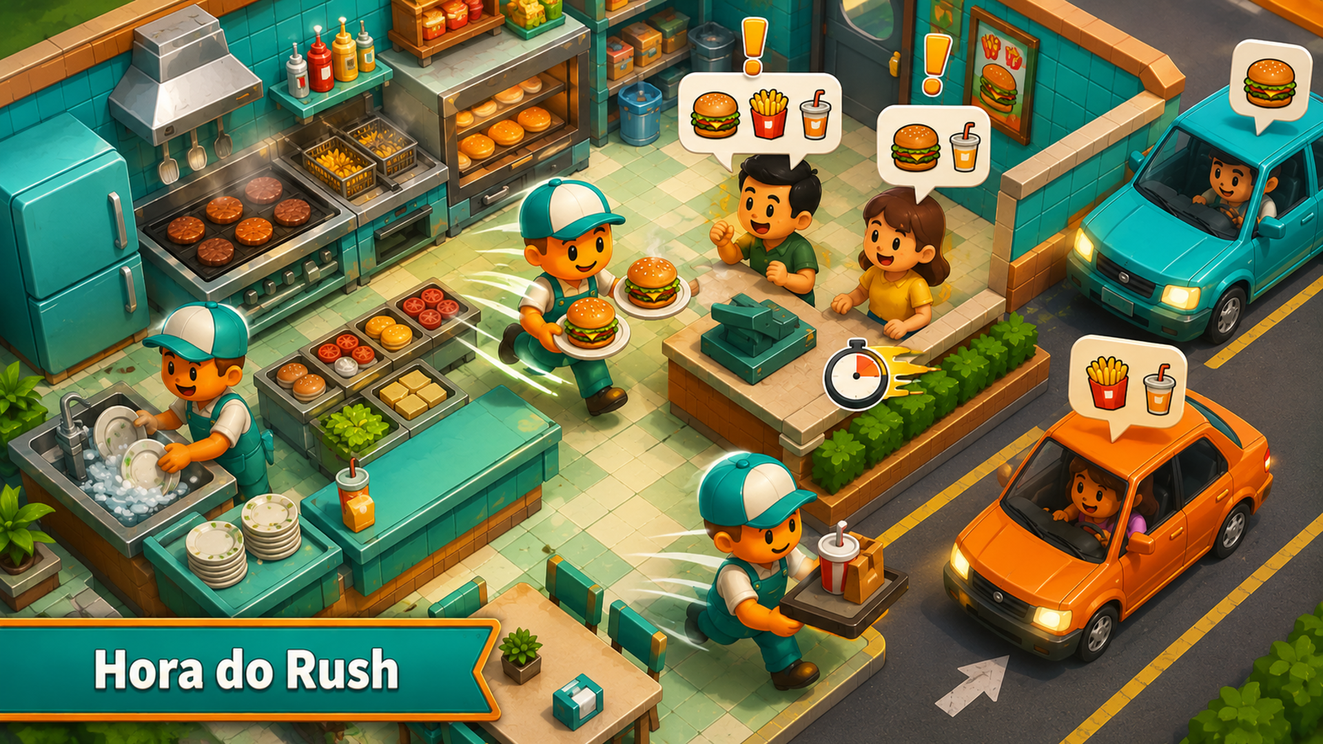 Captura de tela 2 de Drive-Thru Restaurant Tycoon