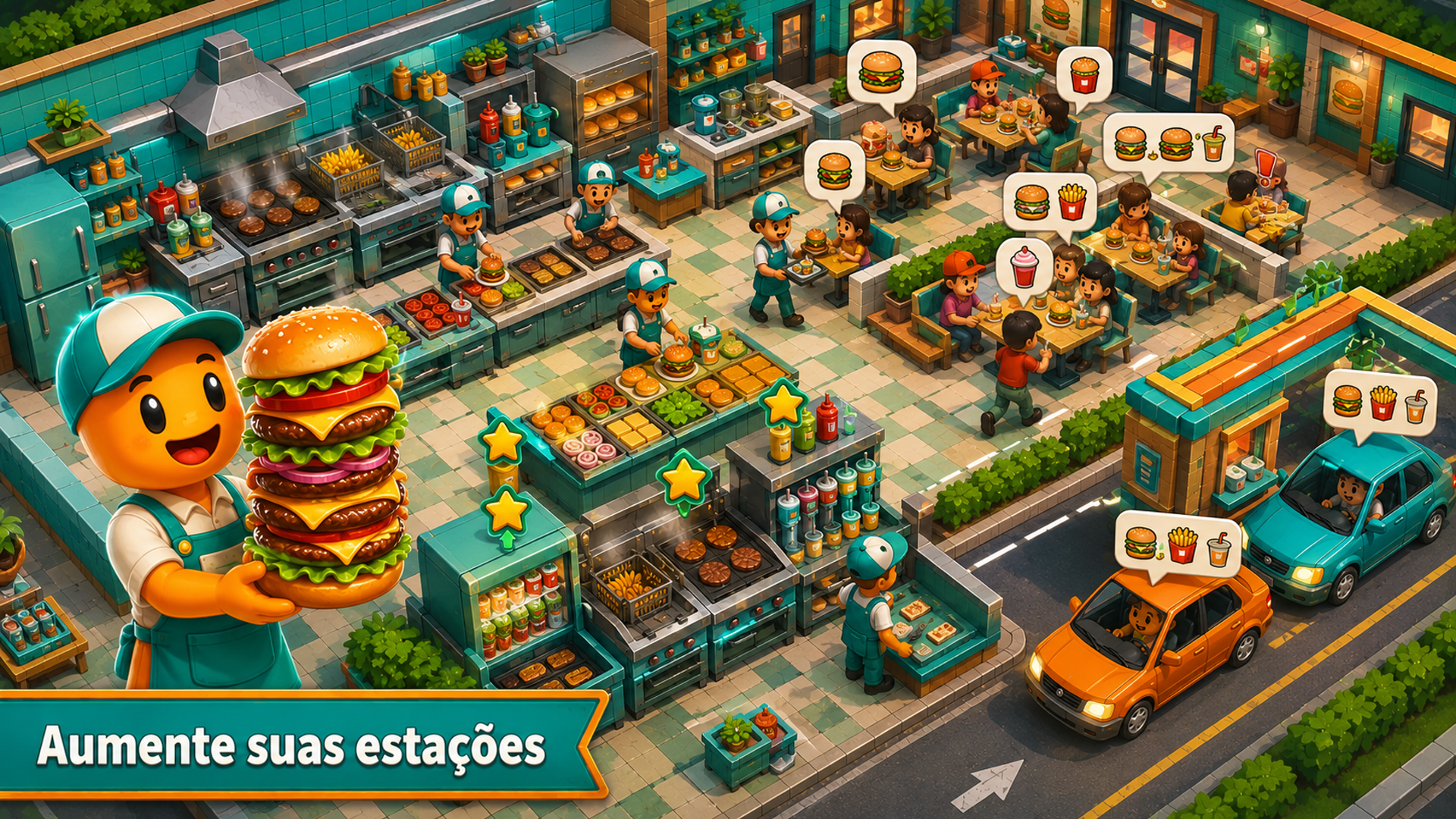 Captura de tela 4 de Drive-Thru Restaurant Tycoon