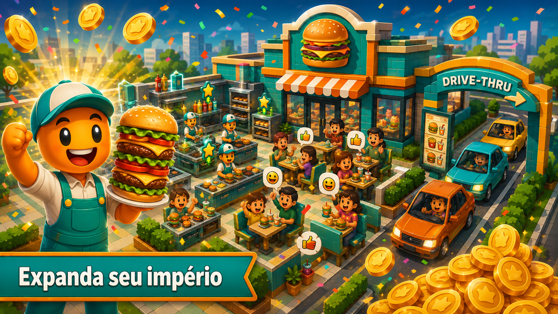 Captura de tela 5 de Drive-Thru Restaurant Tycoon