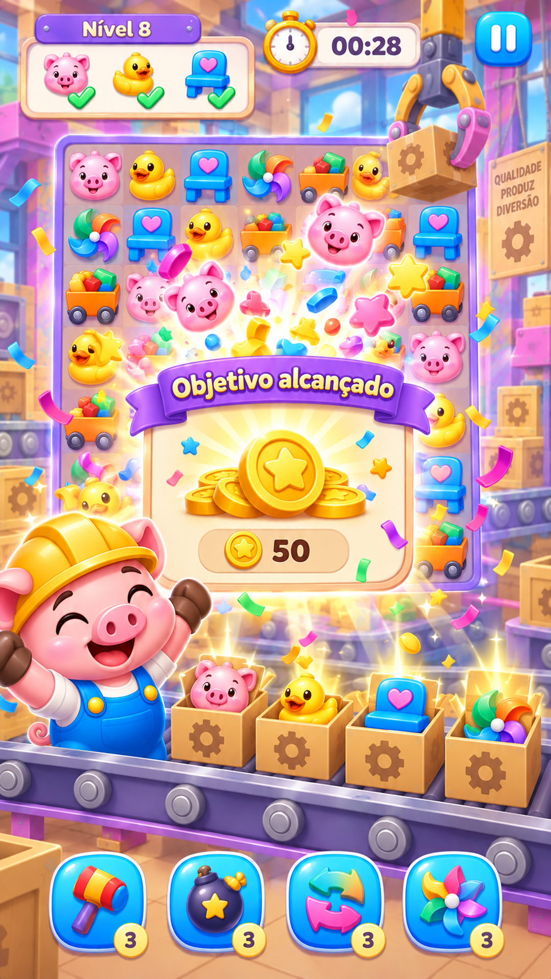 Captura de tela 3 de Factory Match-3