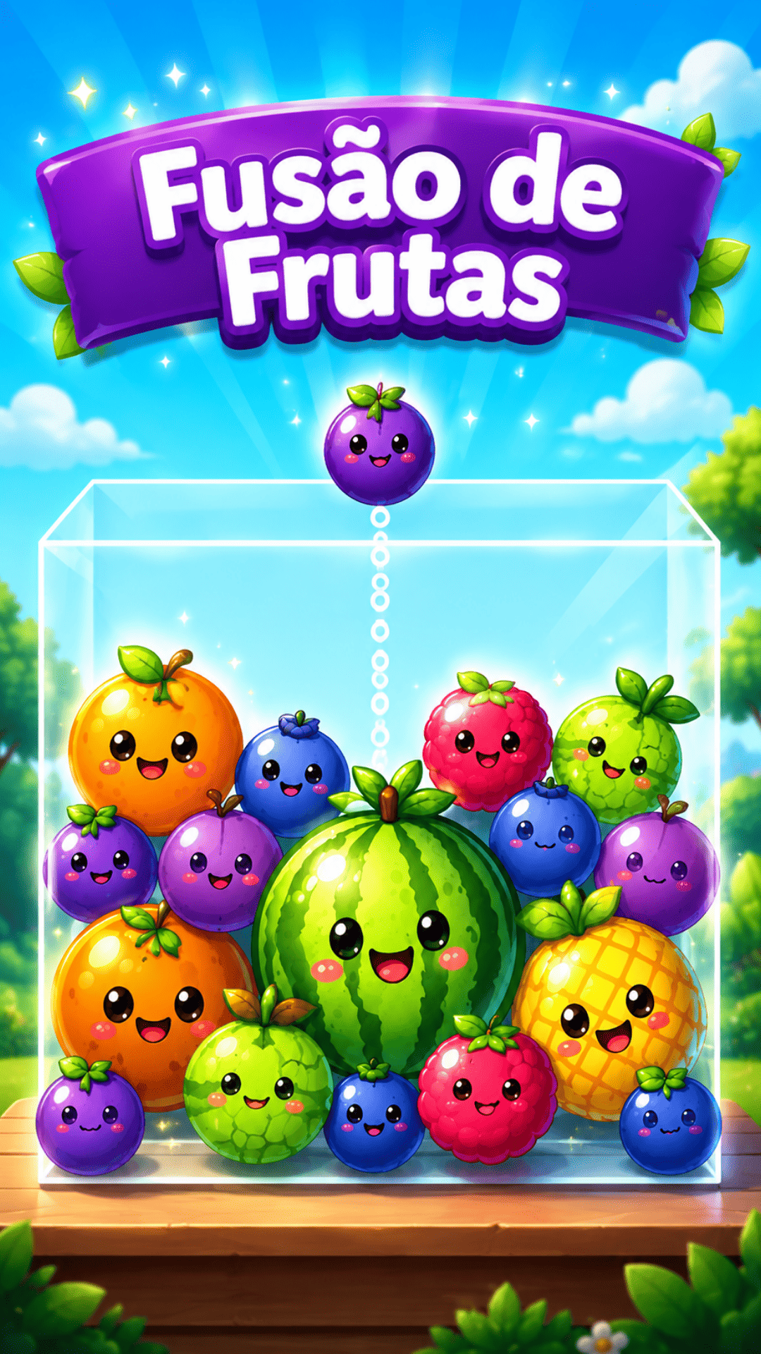 Captura de tela 1 de Fruit Merge: Festa das Frutas