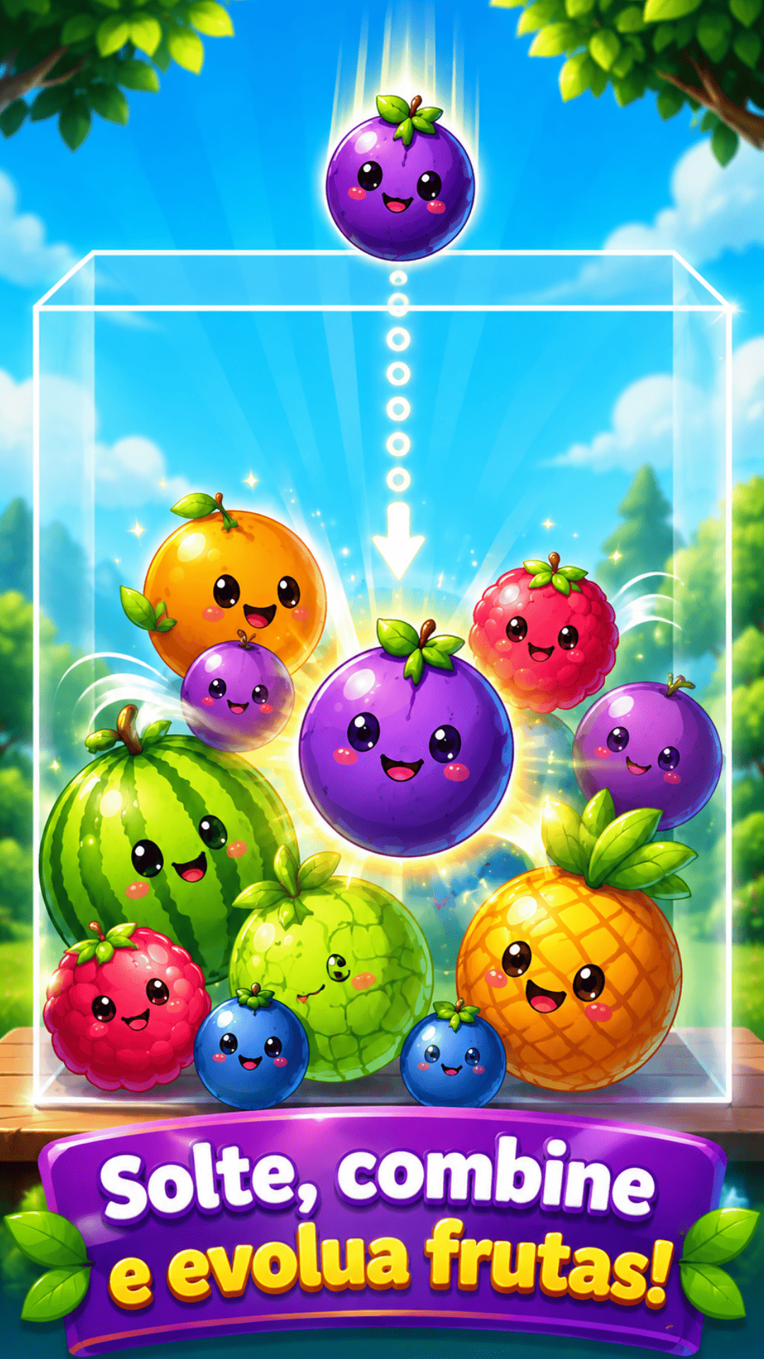Captura de tela 2 de Fruit Merge: Festa das Frutas