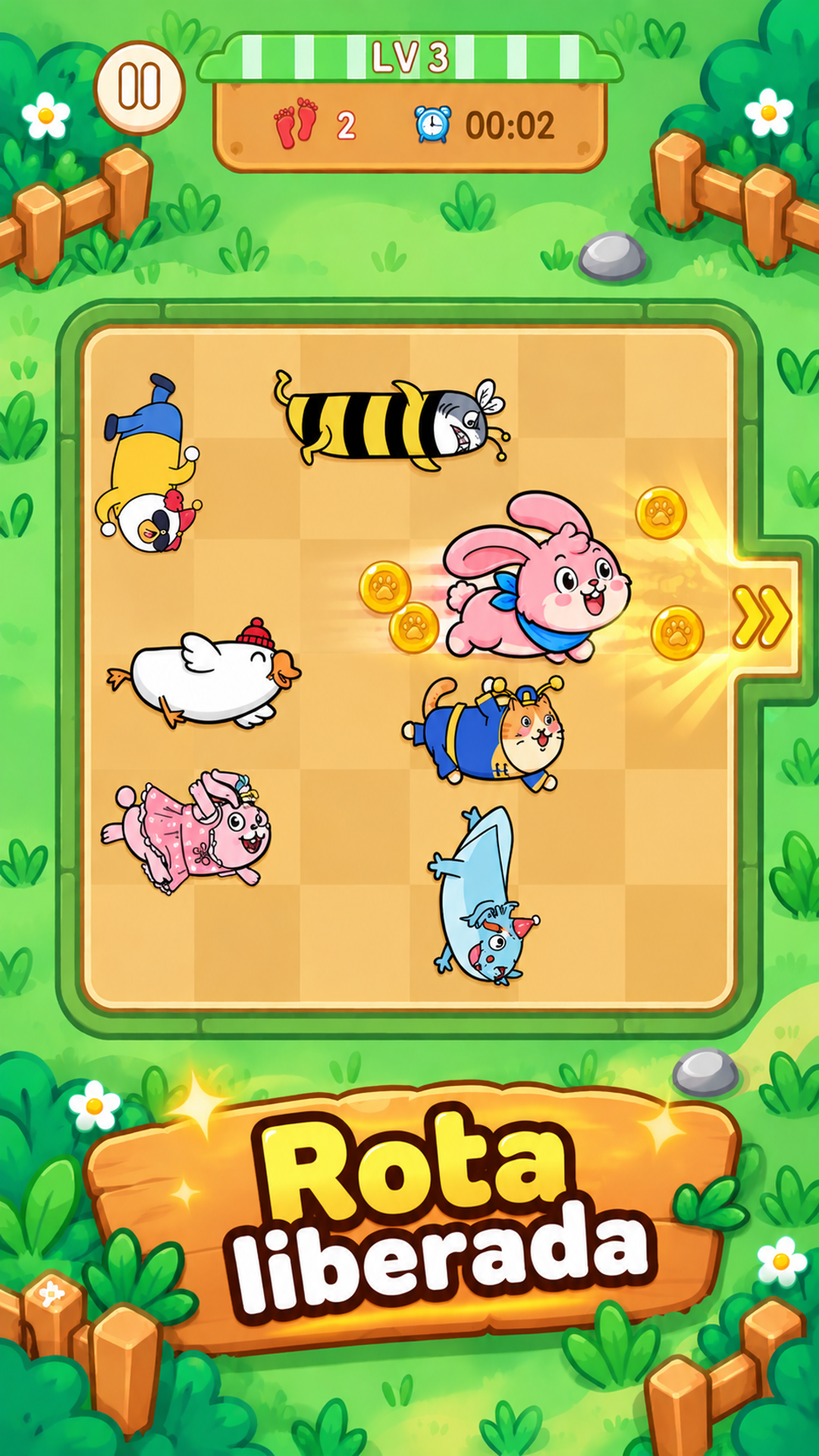 Captura de tela 3 de Klotski: Free the Pink Rabbit