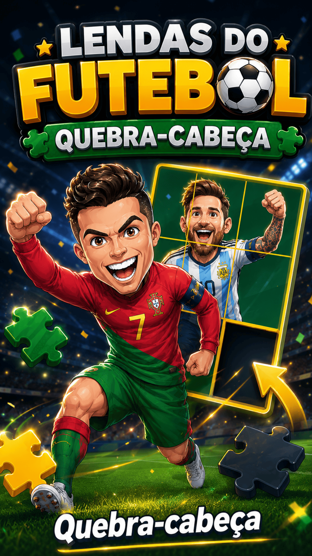 Captura de tela 1 de Lendas do Futebol: Quebra-Cabeça
