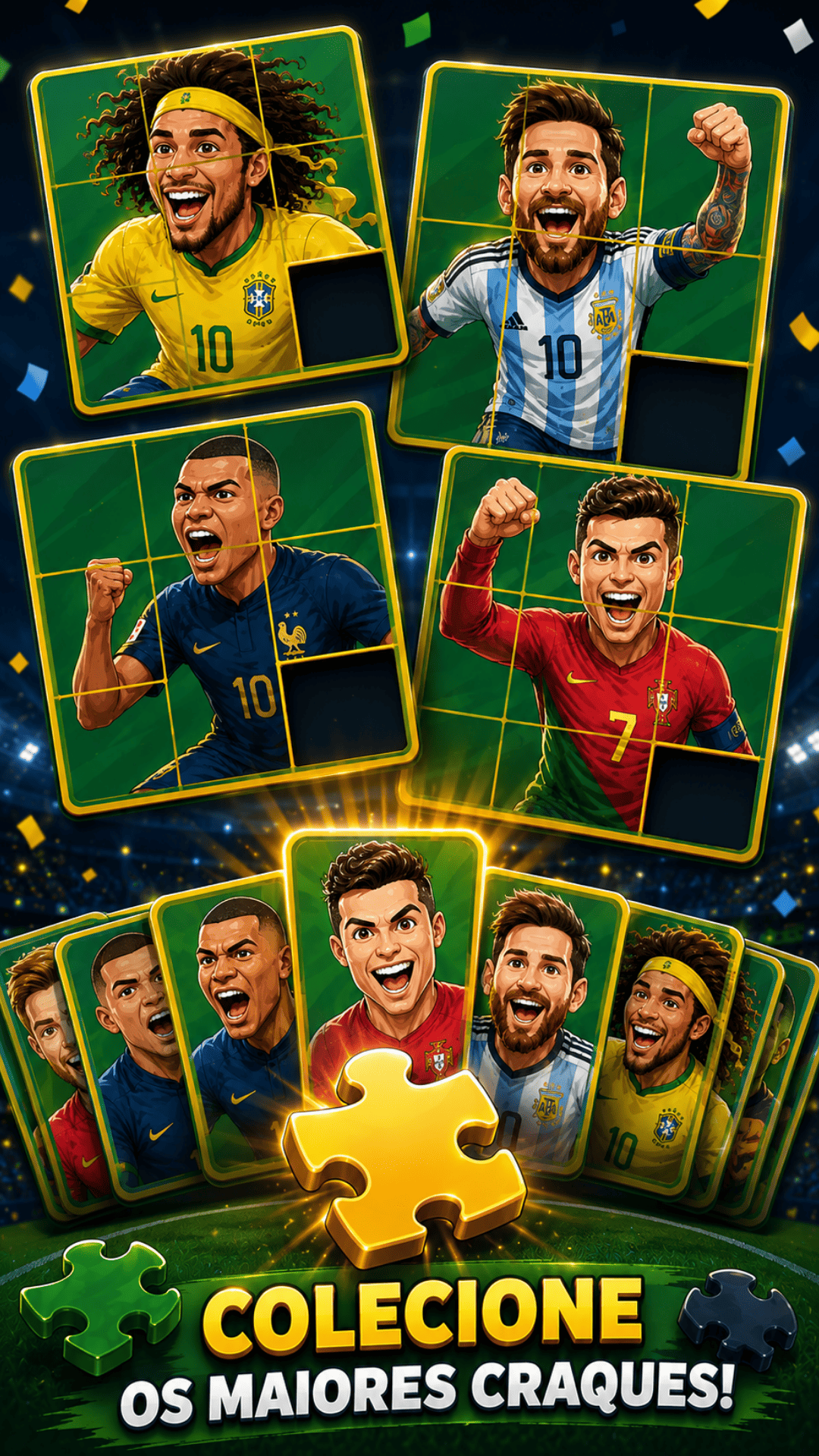 Captura de tela 4 de Lendas do Futebol: Quebra-Cabeça