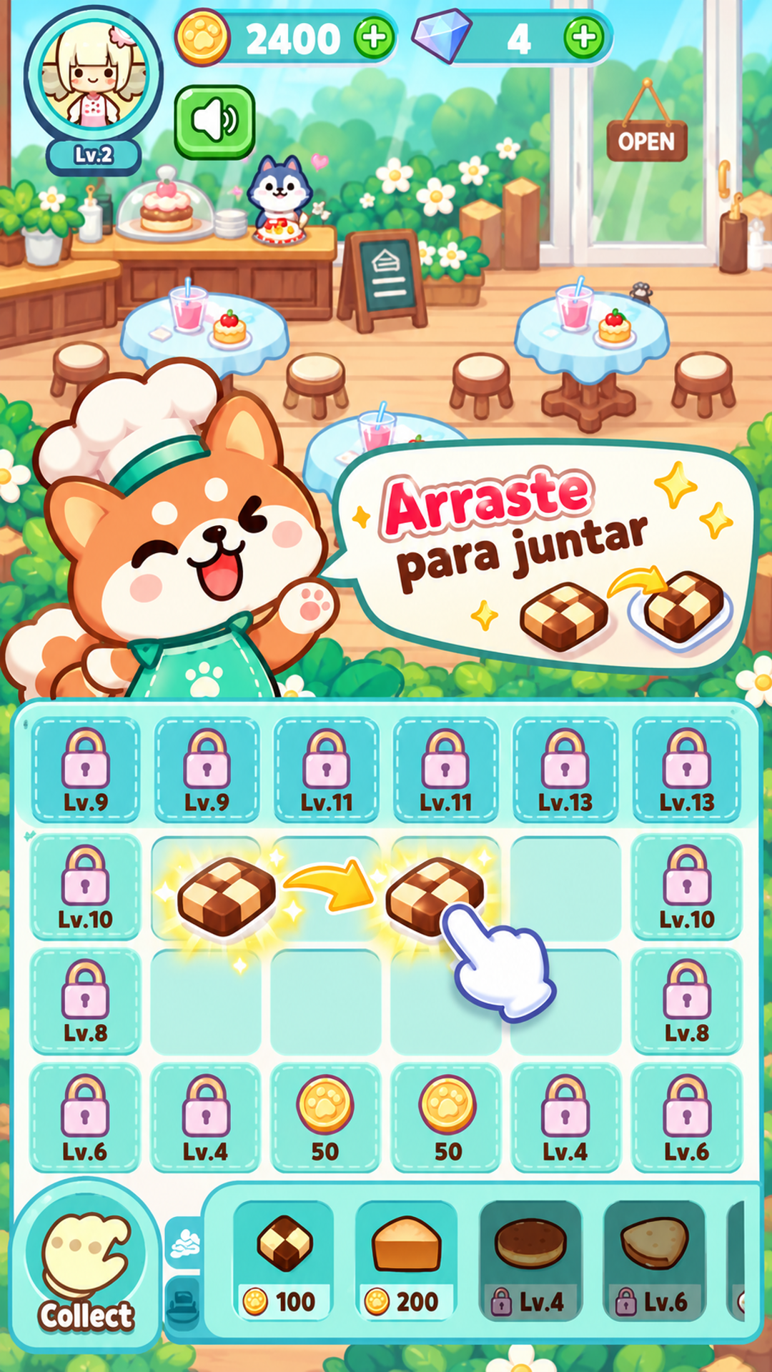 Captura de tela 1 de Merge & Serve: Zoo Diner