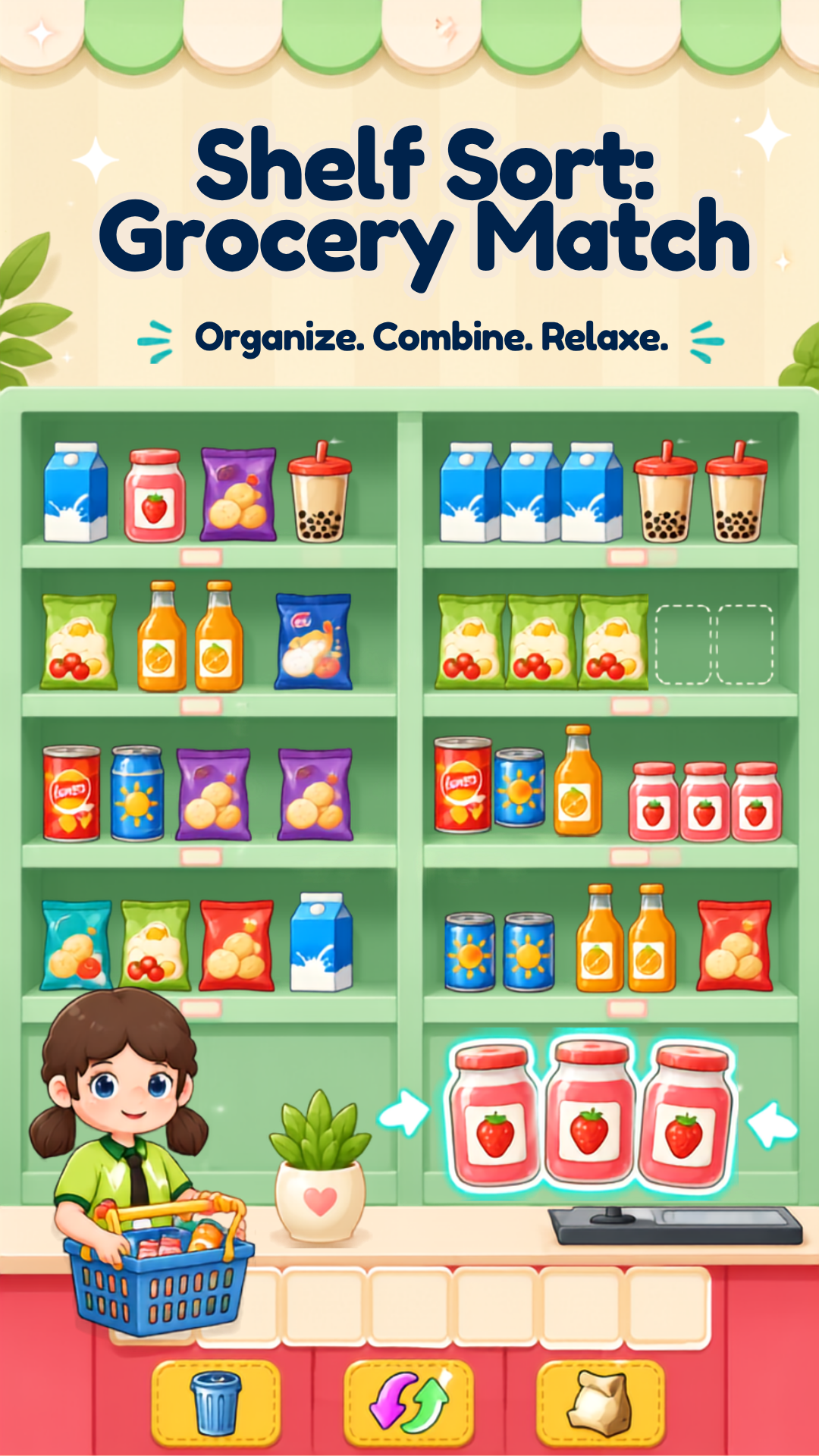 Captura de tela 1 de Shelf Sort: Grocery Match