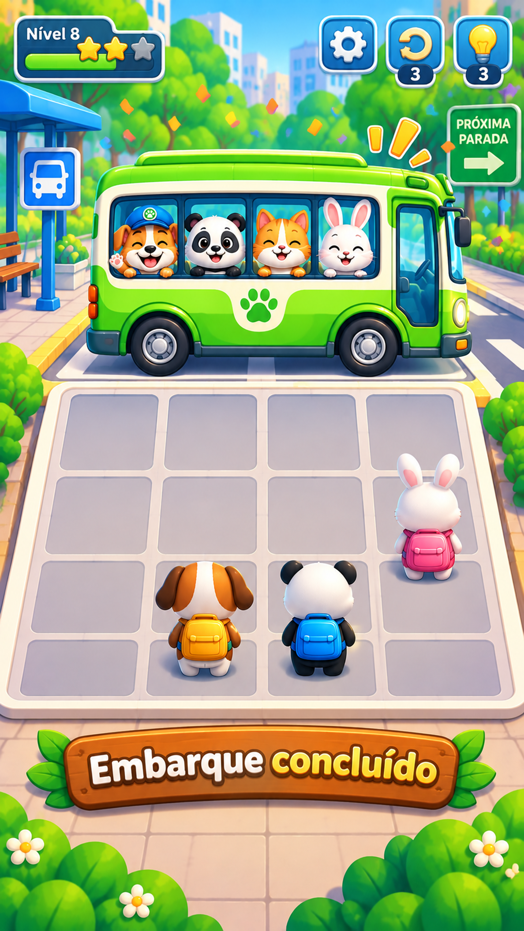 Captura de tela 3 de Sort the Bus: Animal Puzzle