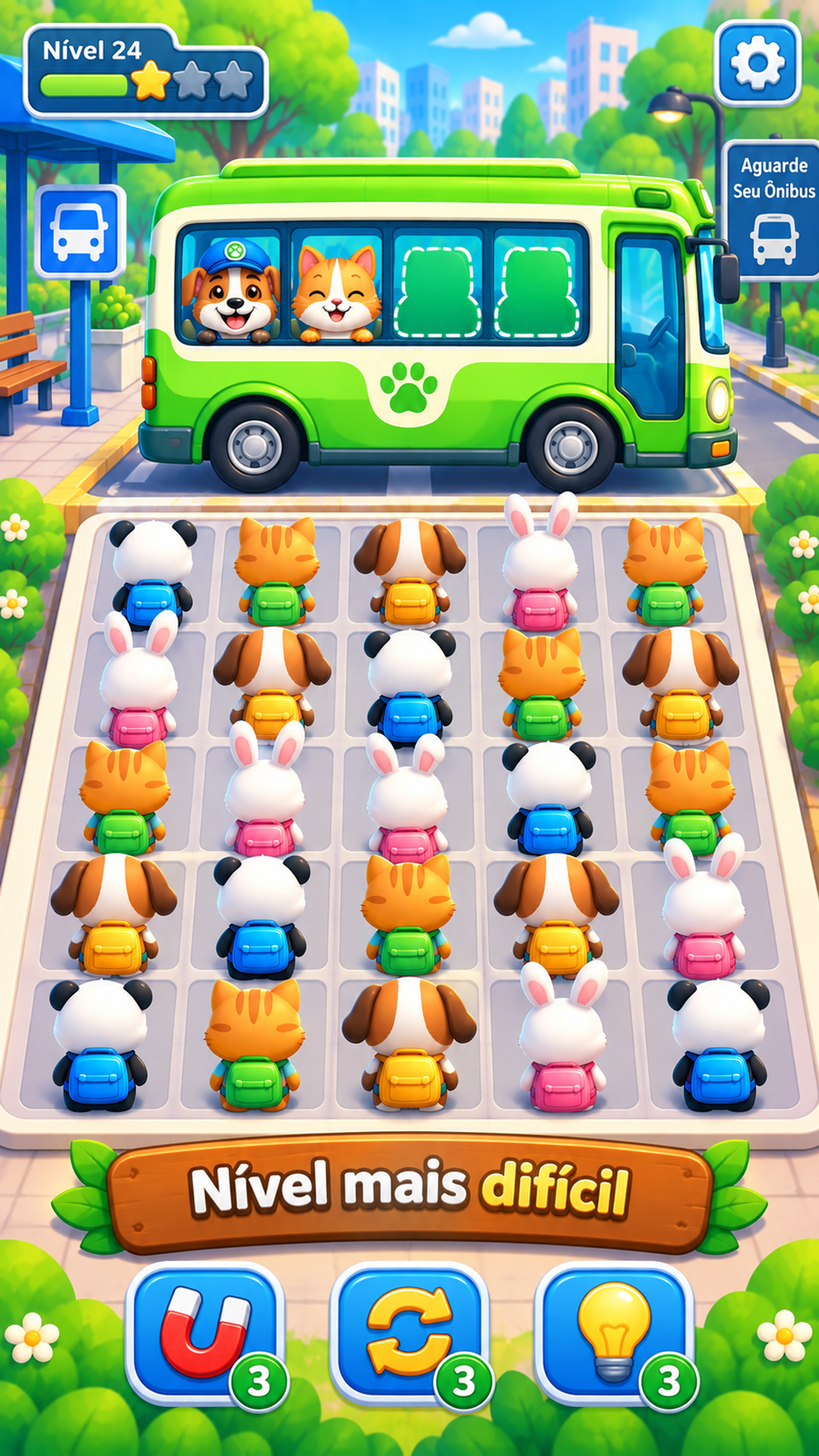Captura de tela 4 de Sort the Bus: Animal Puzzle