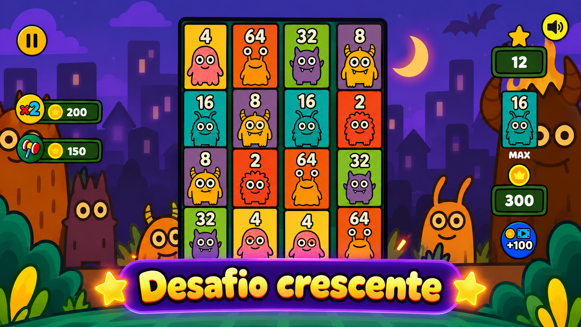 Captura de tela 4 de Stack & Merge: Monster Cards