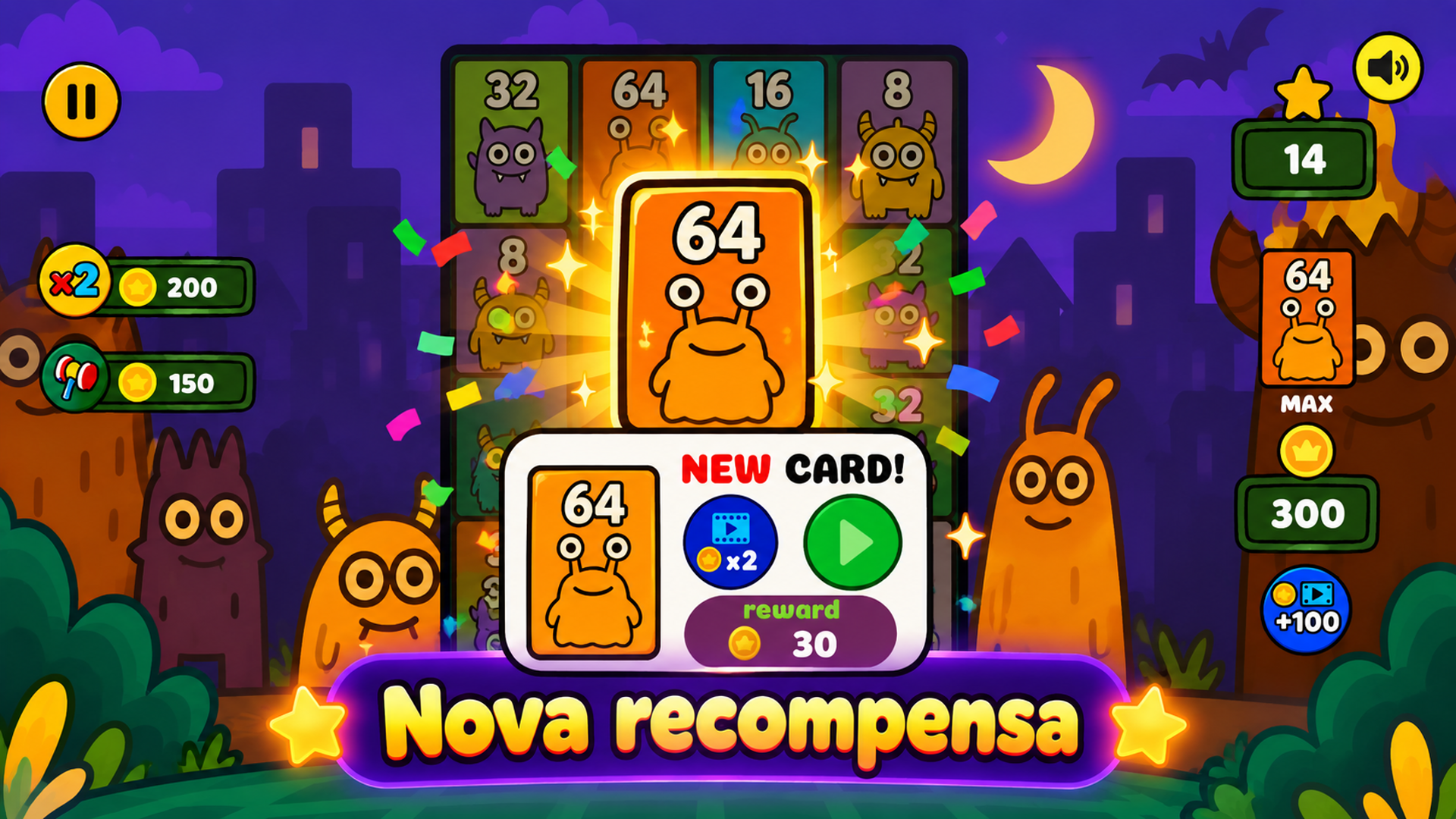 Captura de tela 5 de Stack & Merge: Monster Cards