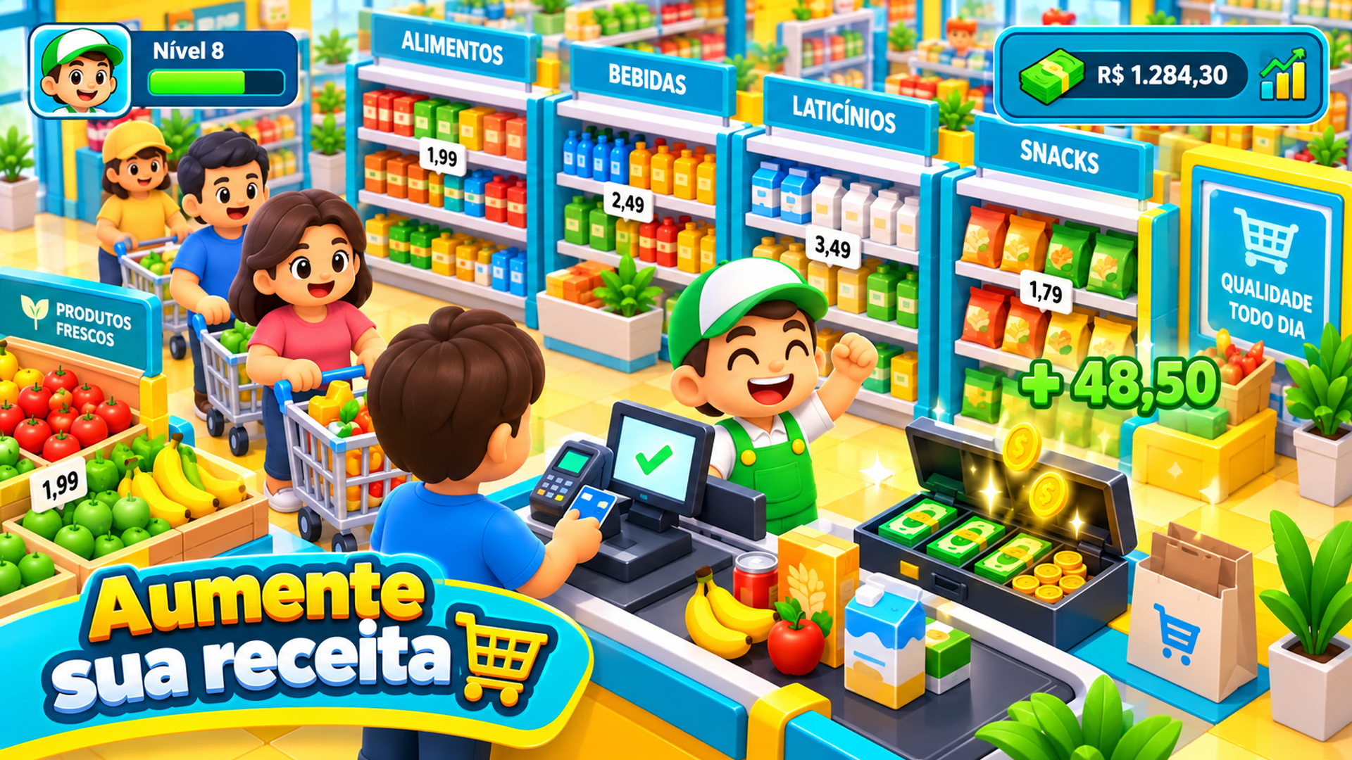 Captura de tela 3 de Supermarket Tycoon 3D