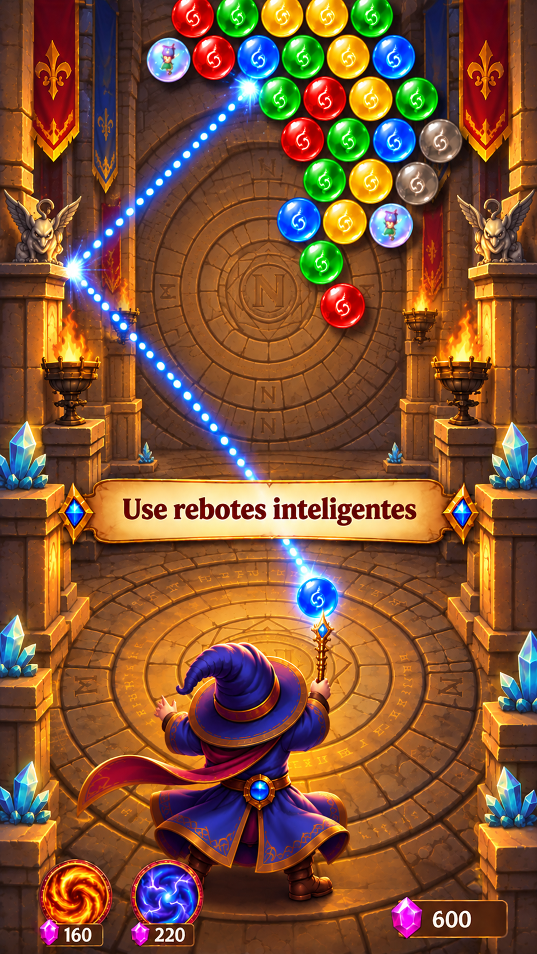 Captura de tela 4 de Wizard Castle Bubble Shooter