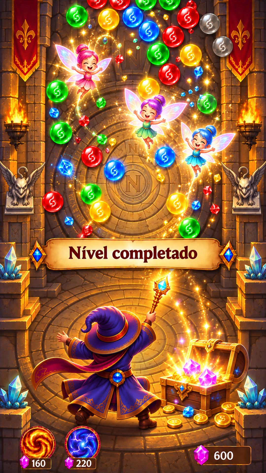 Captura de tela 5 de Wizard Castle Bubble Shooter