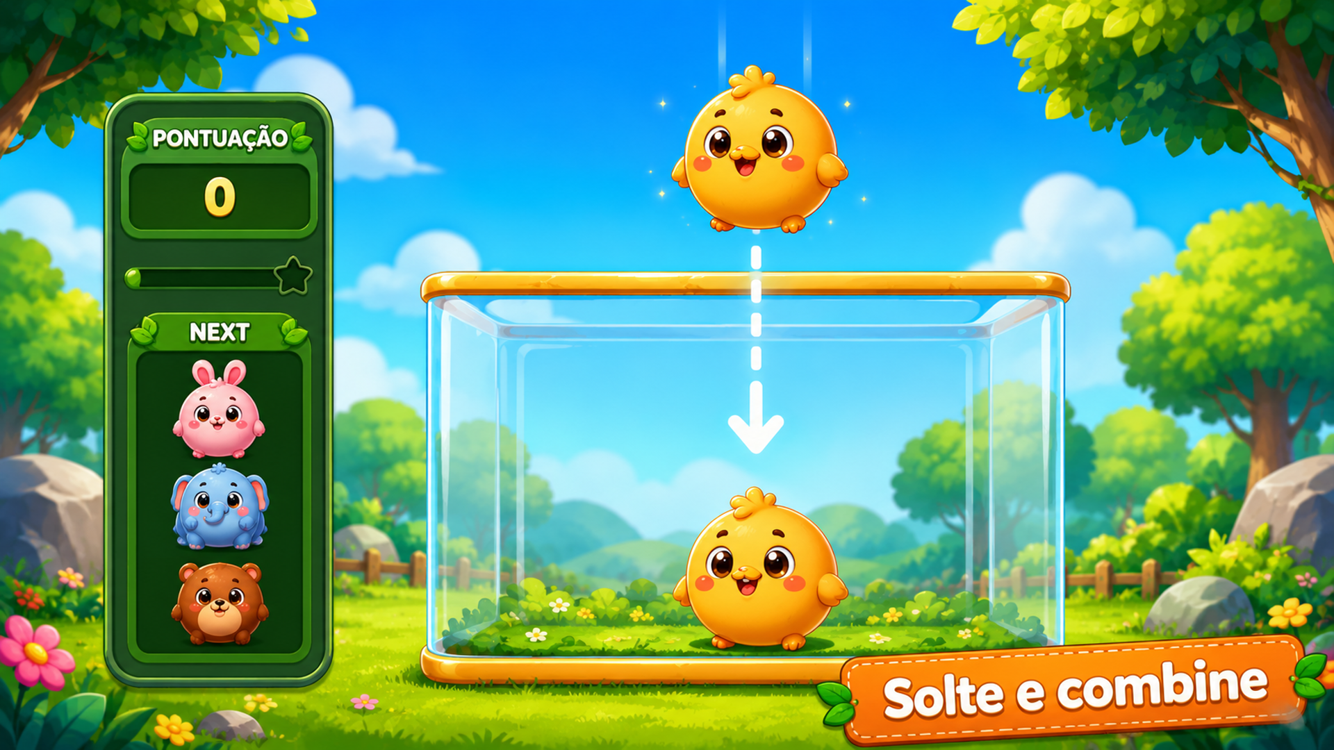 Captura de tela 1 de Zoo Merge: Drop & Evolve