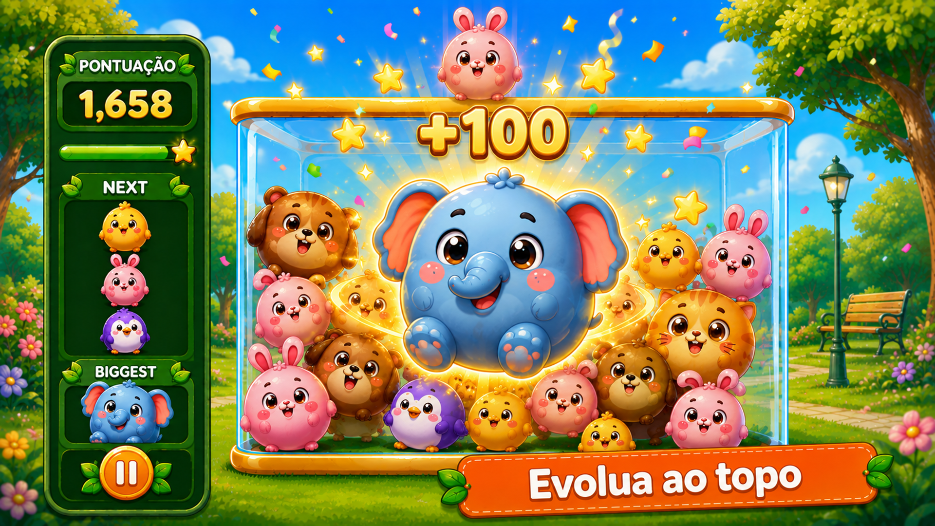 Captura de tela 5 de Zoo Merge: Drop & Evolve