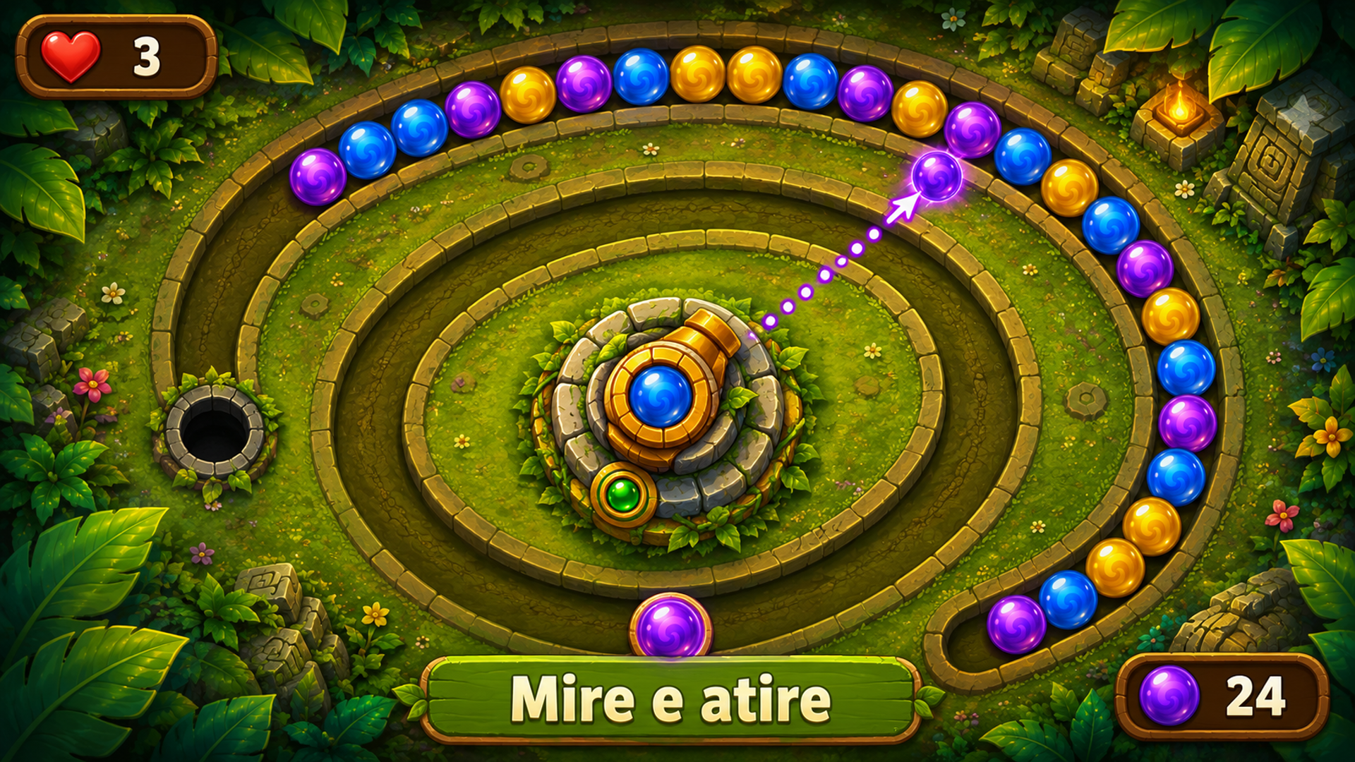 Captura de tela 1 de Zuma Rush: Bubble Shooter