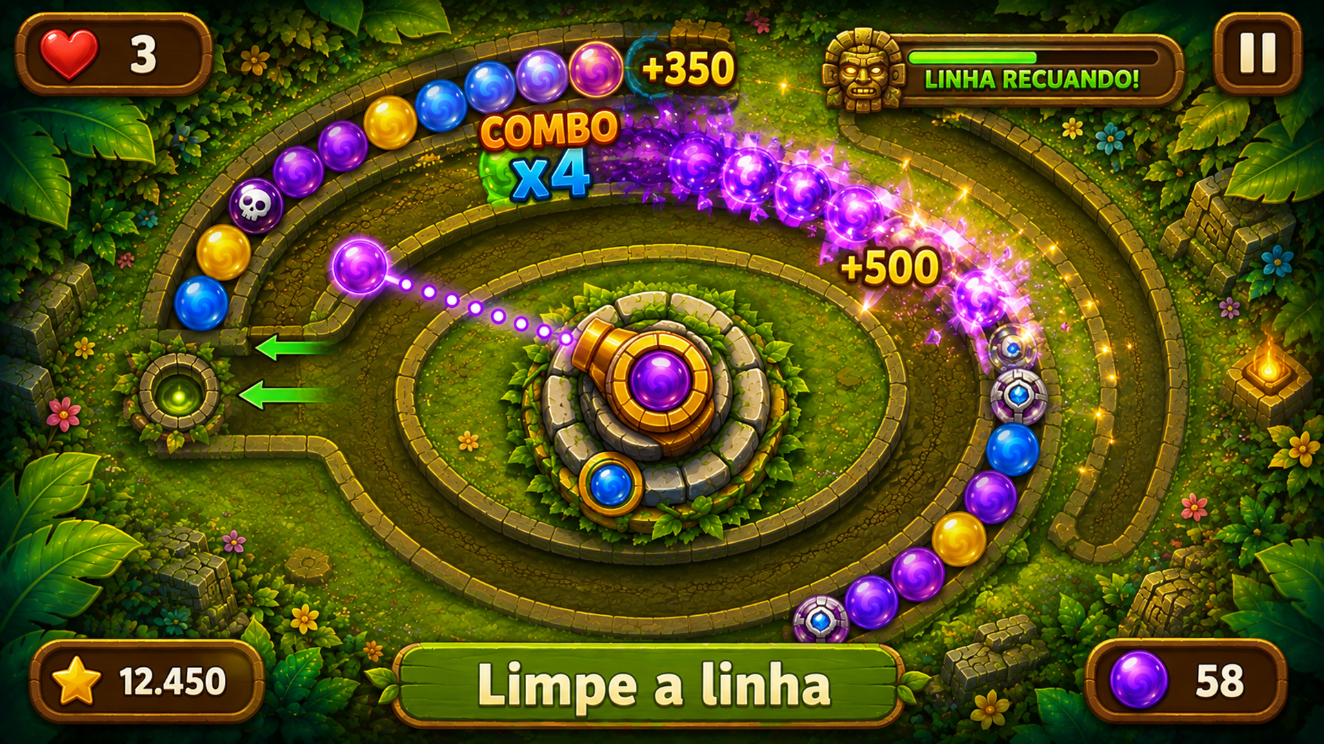 Captura de tela 3 de Zuma Rush: Bubble Shooter
