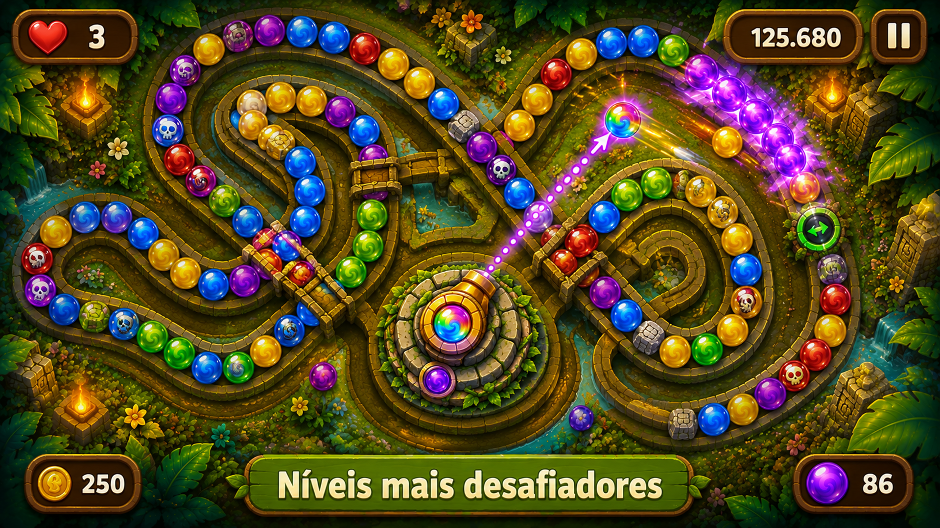 Captura de tela 4 de Zuma Rush: Bubble Shooter