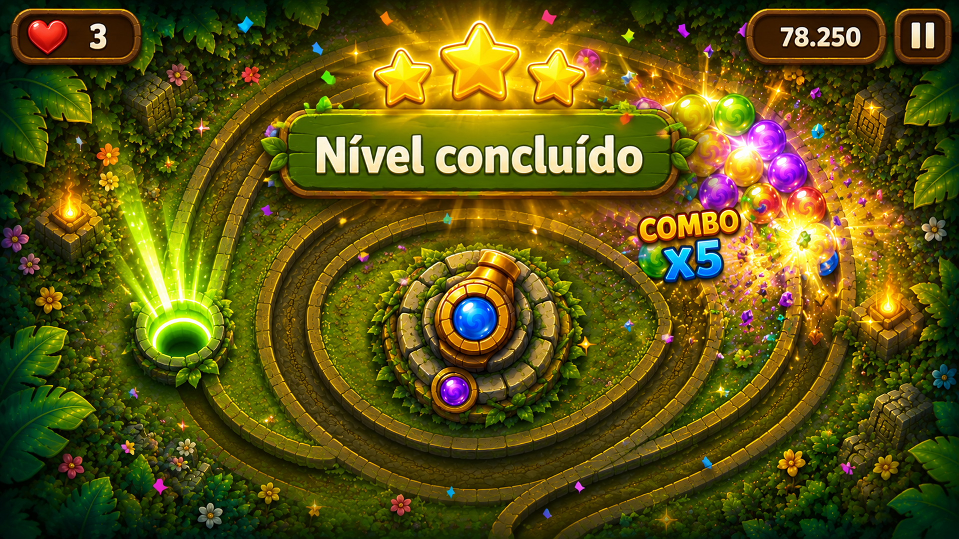 Captura de tela 5 de Zuma Rush: Bubble Shooter